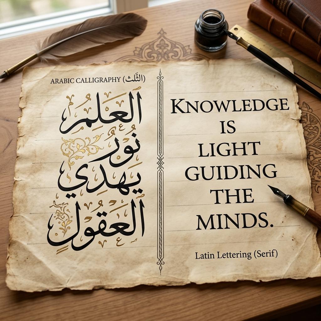 Arabic vs Latin Alphabet comparison